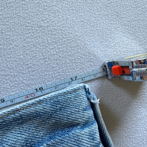 Free People We The Free Light Blue Distressed Jean Shorts size 30 - Picture 4 of 5